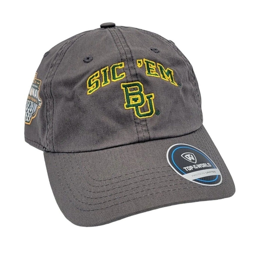 Baylor Bears Sic 'Em BU 2021 NCAA National Basketball Champions OSFM Hat Cap NEW